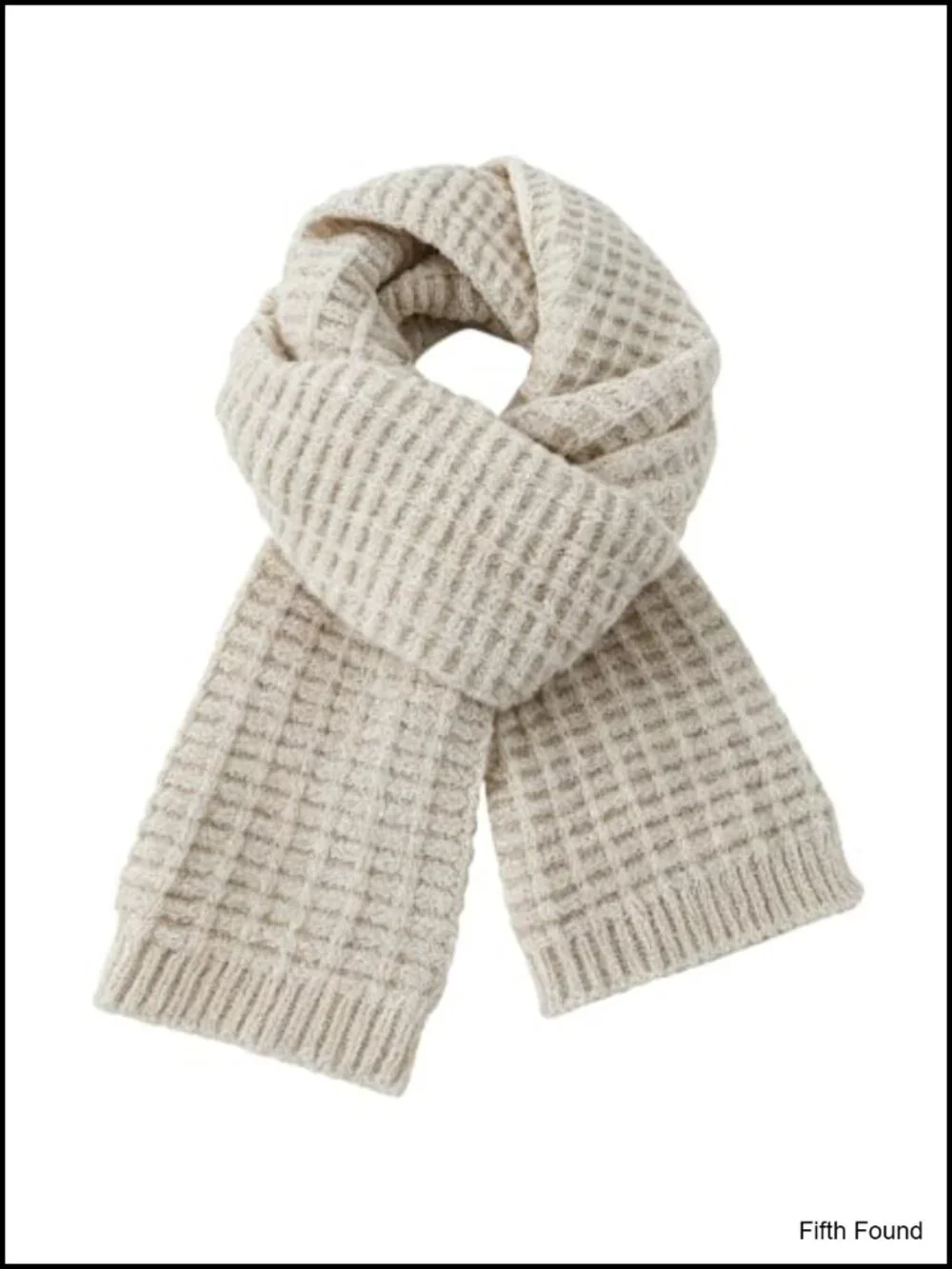 Waffle Knit Winter Scarf Soft Warm Wrap Women Cold Weather
